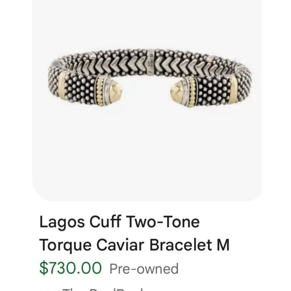 Lagos Caviar 925/18K Cuff - Picture 8 of 8